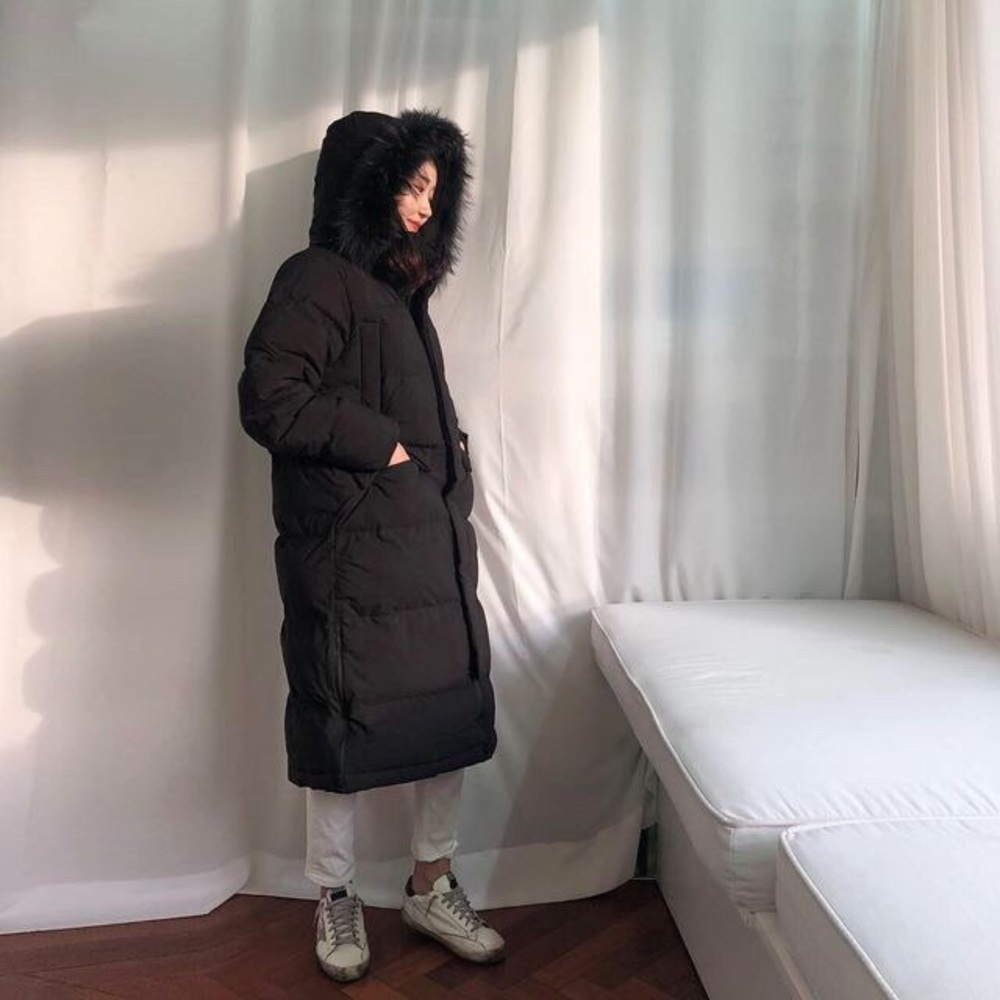 EIDER Black Down Parka Long Puffer Padding Jacket
